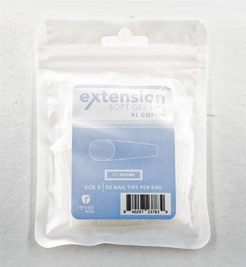 Picture of REVEL SOFT GEL TIP REFILL XL COFFIN #5 50PCS