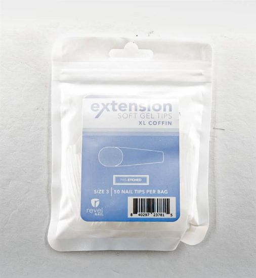 Picture of REVEL SOFT GEL TIP REFILL XL COFFIN #3 50PCS