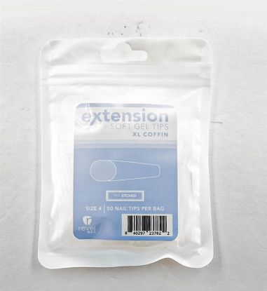 Picture of REVEL SOFT GEL TIP REFILL XL COFFIN #4 50PCS