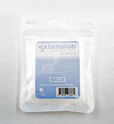 Picture of REVEL SOFT GEL TIP REFILL XL COFFIN #8 50PCS