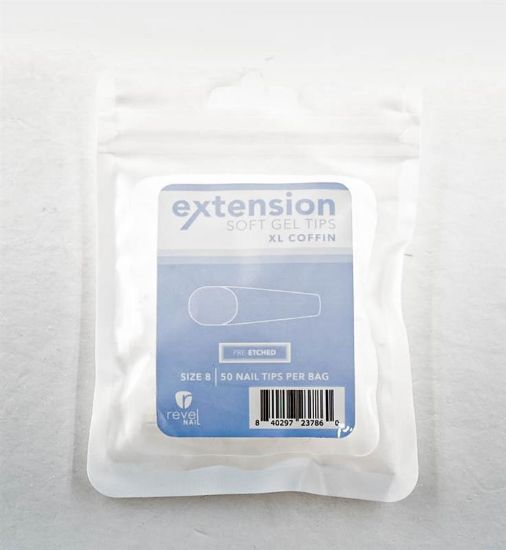 Picture of REVEL SOFT GEL TIP REFILL XL COFFIN #8 50PCS