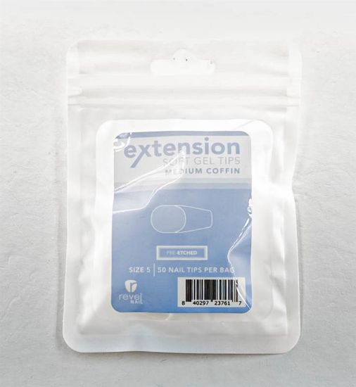 Picture of REVEL SOFT GEL TIP REFILL MEDIUM COFFIN #5 50PCS