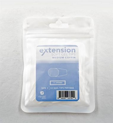 Picture of REVEL SOFT GEL TIP REFILL MEDIUM COFFIN #3 50PCS