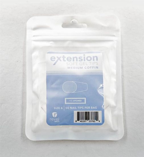 Picture of REVEL SOFT GEL TIP REFILL MEDIUM COFFIN #6 50PCS
