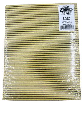 Picture of 168 NAIL SUPPLY WASHABLE YELLOW FILE REGULAR 80/80