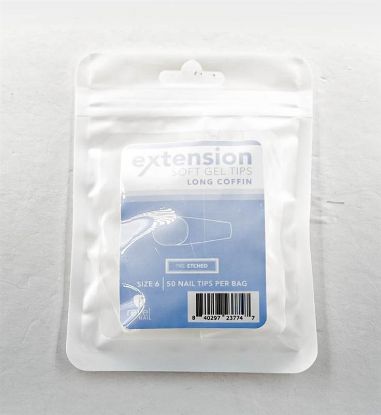 Picture of REVEL SOFT GEL TIP REFILL LONG COFFIN #6 50PCS