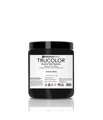 Picture of PREMIUMNAILS TRUCOLOR EXTREME BLACK ACRYLIC POWDER 16OZ
