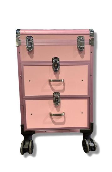 Picture of LARGE NAIL CASE PINK WITH DRAWERS