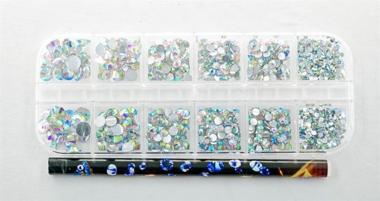 Picture of IRIDESCENT RHINESTONES WITH PICKER 12PC