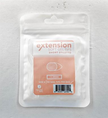 Picture of REVEL SOFT GEL TIP REFILL SHORT STILETTO #4 50PCS