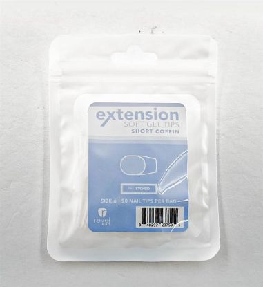 Picture of REVEL SOFT GEL TIP REFILL SHORT COFFIN #6 50PCS