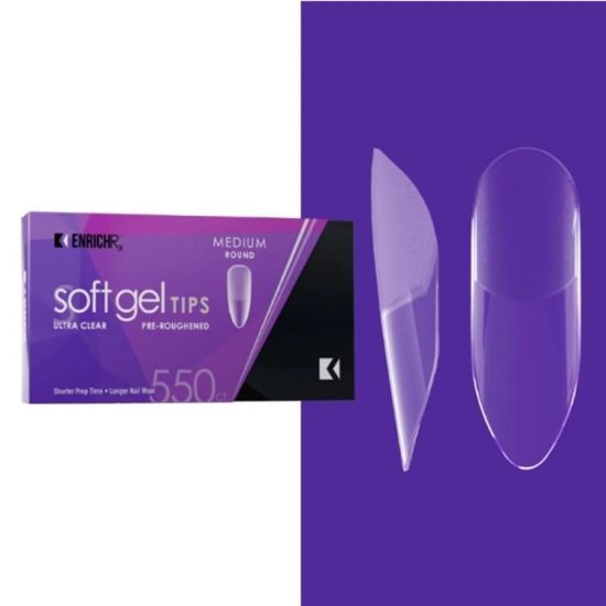 Picture of KUPA GELFINITY ENRICHRX SOFT GEL TIPS ROUND MEDIUM - 550 COUNT