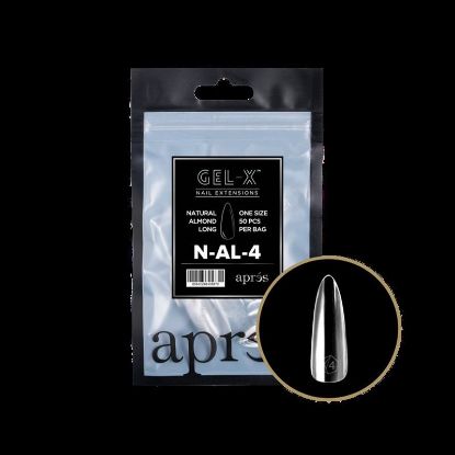 Picture of APRES GEL-XÂ® NATURAL ALMOND LONG TIP REFILL BAG-4 50 PCS