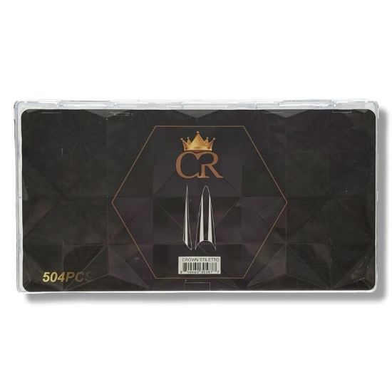 Picture of CROWN  CLEAR TIPS STILETTO 504 PCS JP-021