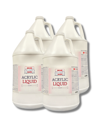 Picture of MIM NAIL SUPPLY ACRYLIC LIQUID MONOMER CLEAR CASE OF 4 QTY 1 GALLON