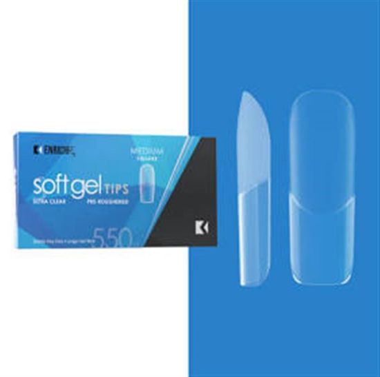 Picture of KUPA GELFINITY ENRICHRX SOFT GEL TIPS SQUARE MEDIUM - 550 COUNT