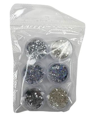 Picture of CROWN FOIL GLITTER 6 PCS - STYLE 5