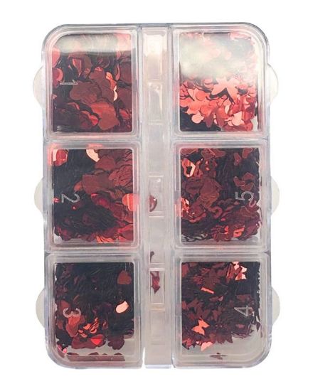 Picture of RED CONFETTI 6PCS