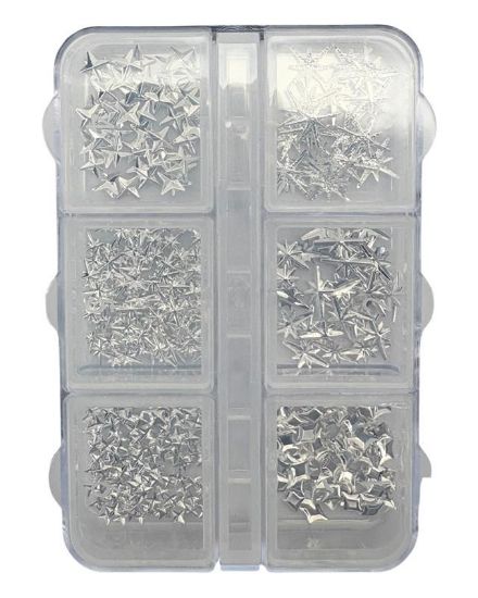 Picture of STAR SILVER CHARMS 6PCS