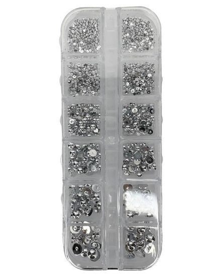 Picture of MULTI SIZE SILVER BALL 12PCS