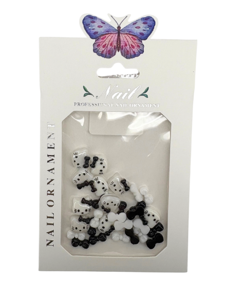 Picture of HELLO KITTY WHITE AND BLACK CHARMS
