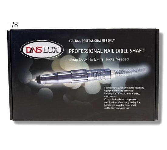 Picture of DNS LUX PROFESSIONAL NAIL DRILL SHAFT 1/8 SILVER