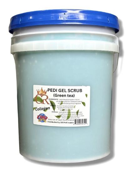 Picture of CROWN COLLAGEN PEDI GEL SCRUB 5 GAL - GREEN TEA