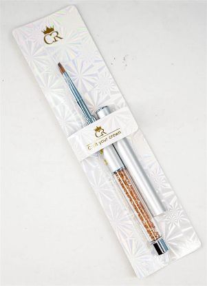 Picture of CROWN SILVER SQUARE GEL BRUSH NUMBER 4