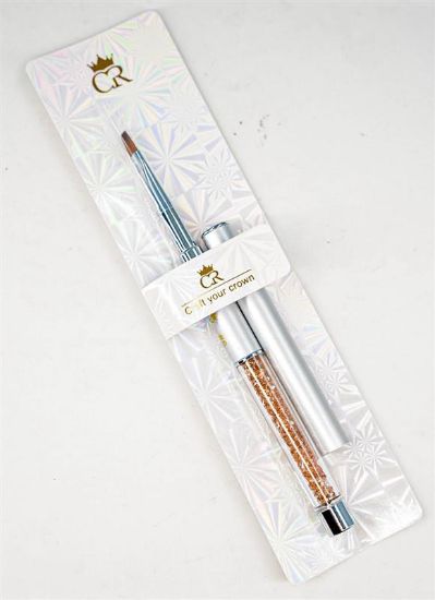 Picture of CROWN SILVER SQUARE GEL BRUSH NUMBER 4