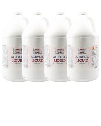 Picture of MIM NAIL SUPPLY ACRYLIC LIQUID MONOMER CAPPUCCINO CASE OF 4 QTY 1 GALLON