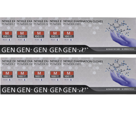 Picture of GEN BLUE NITRILE GLOVES M CASE