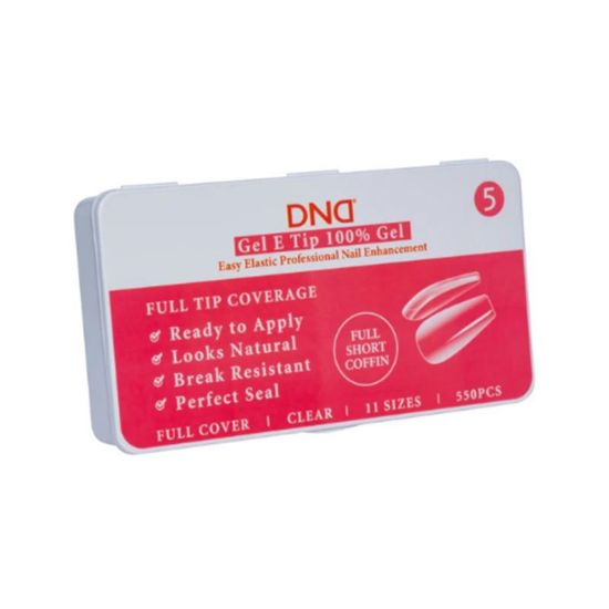 Picture of DND SOFT GEL TIPS FULL COVERAGE SHORT COFFIN