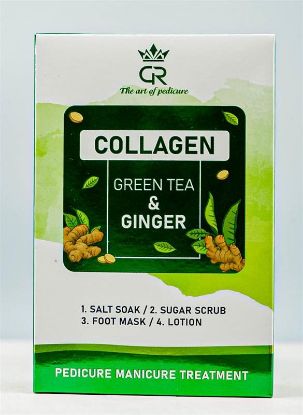 Picture of CROWN COLLAGEN PEDICURE 4 STEP CASE OF 50 - GREEN TEA & GINGER