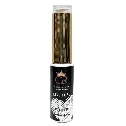 Picture of CROWN LINER GEL NAIL ART 24 WHITE