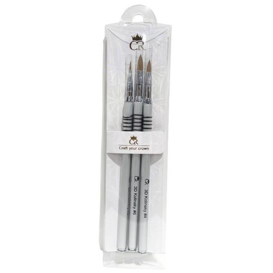 Picture of CROWN 3PC 3D FLOWER BRUSH SET