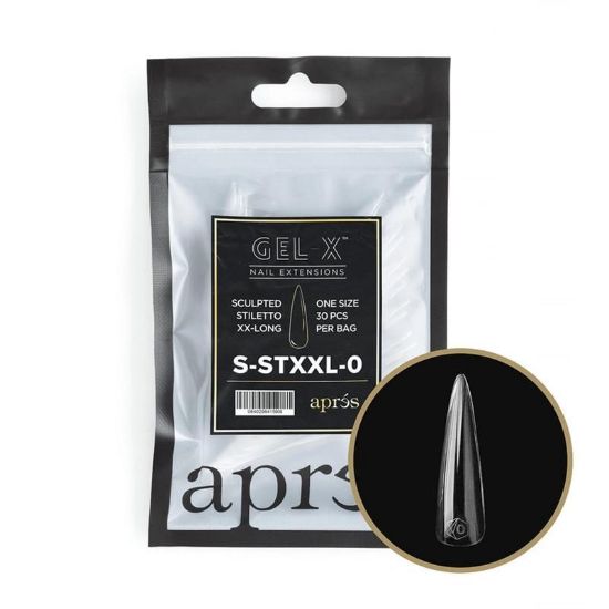 Picture of APRES GEL-X® SCULPTED STILETTO EXTRA EXTRA LONG REFILL-5 (30PCS)