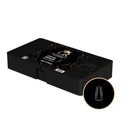 Picture of CROWN NATURAL COFFIN MEDIUM SOFT GEL TIPS
