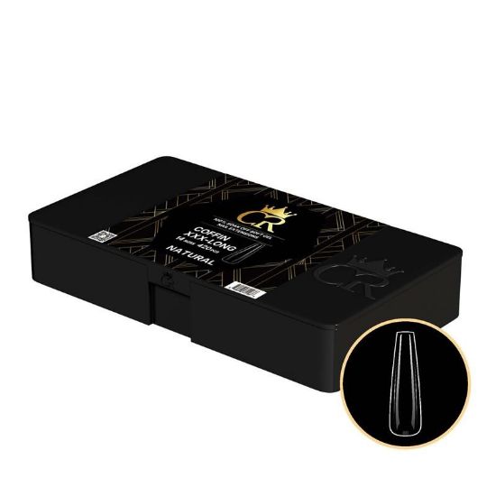 Picture of CROWN NATURAL COFFIN XXX-LONG SOFT GEL TIPS