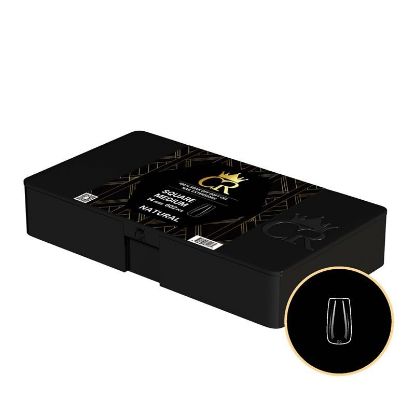 Picture of CROWN NATURAL SQUARE MEDIUM SOFT GEL TIPS