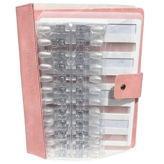 Picture of PINK NAIL POLISH GLUE COLOR CARD 144 PCS CR-158