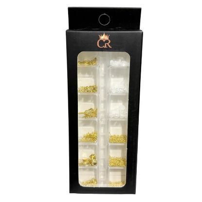 Picture of CROWN CHARMS PEARL MIX SILVER GOLD