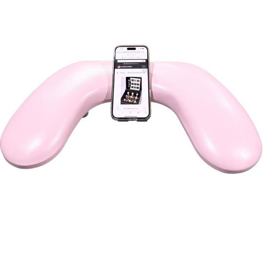 Picture of CROWN U SHAPE ARMREST WITH PHONE BRACKET PINK CR-128