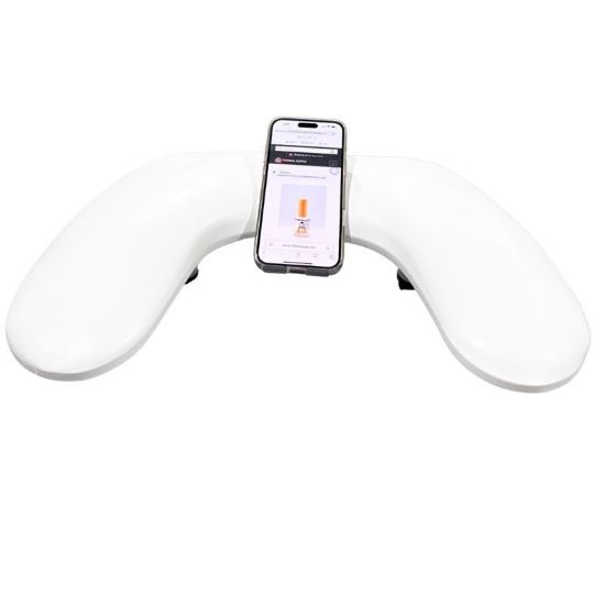 Picture of CROWN U SHAPE ARMREST WITH PHONE BRACKET WHITE CR-127