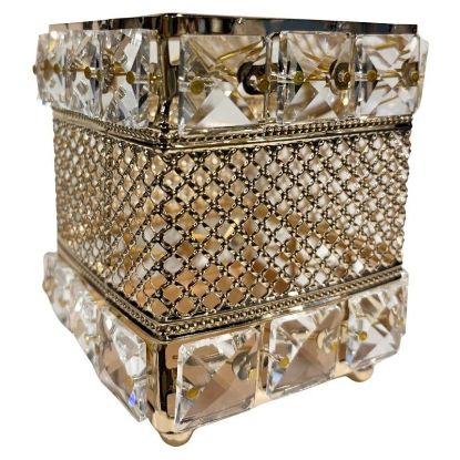 Picture of CRYSTAL BRUSH HOLDER GOLD CR-139