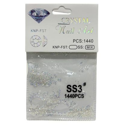 Picture of KING OF DIAMONDS CLEAR IRIDESCENT RHINESTONES SIZE 3