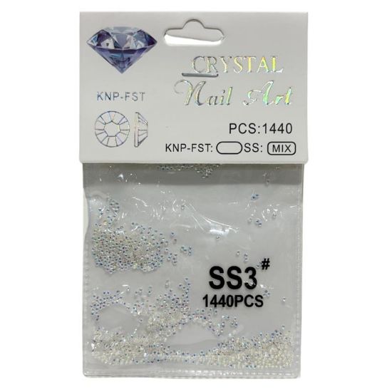 Picture of KING OF DIAMONDS CLEAR IRIDESCENT RHINESTONES SIZE 3