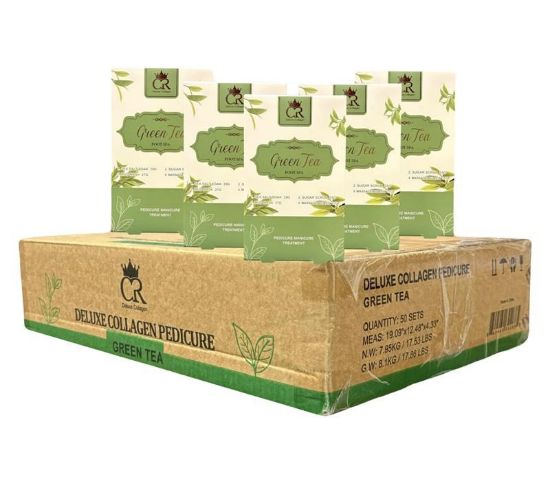 Picture of CROWN DELUXE COLLAGEN 4 STEP CASE OF 50 KITS - GREEN TEA CN