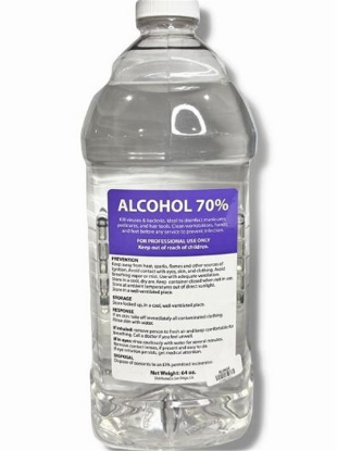 Picture of CASE OF 8 ALCOHOL 70% 64OZ