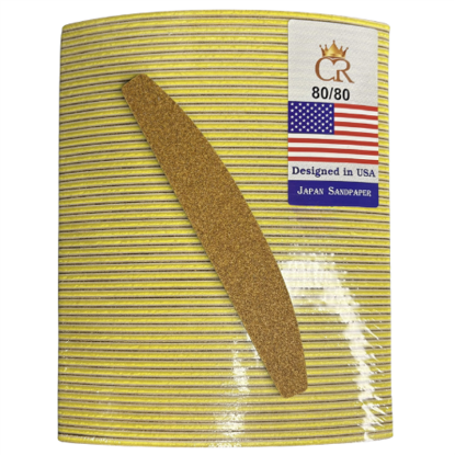 Picture of CROWN NAIL FILES PREMIUM HALF MOON - GOLD 80/80 50PCS
