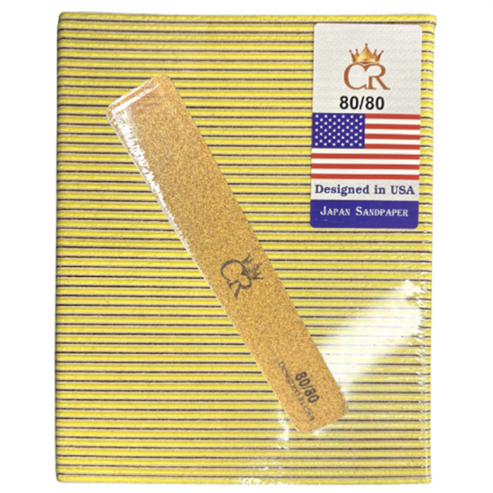 Picture of CROWN NAIL FILES PREMIUM JUMBO - GOLD 80/80 50 PCS